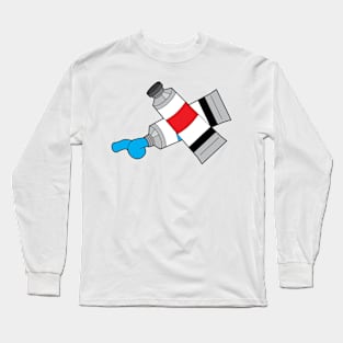 Colorful Oil Paint Icon Long Sleeve T-Shirt